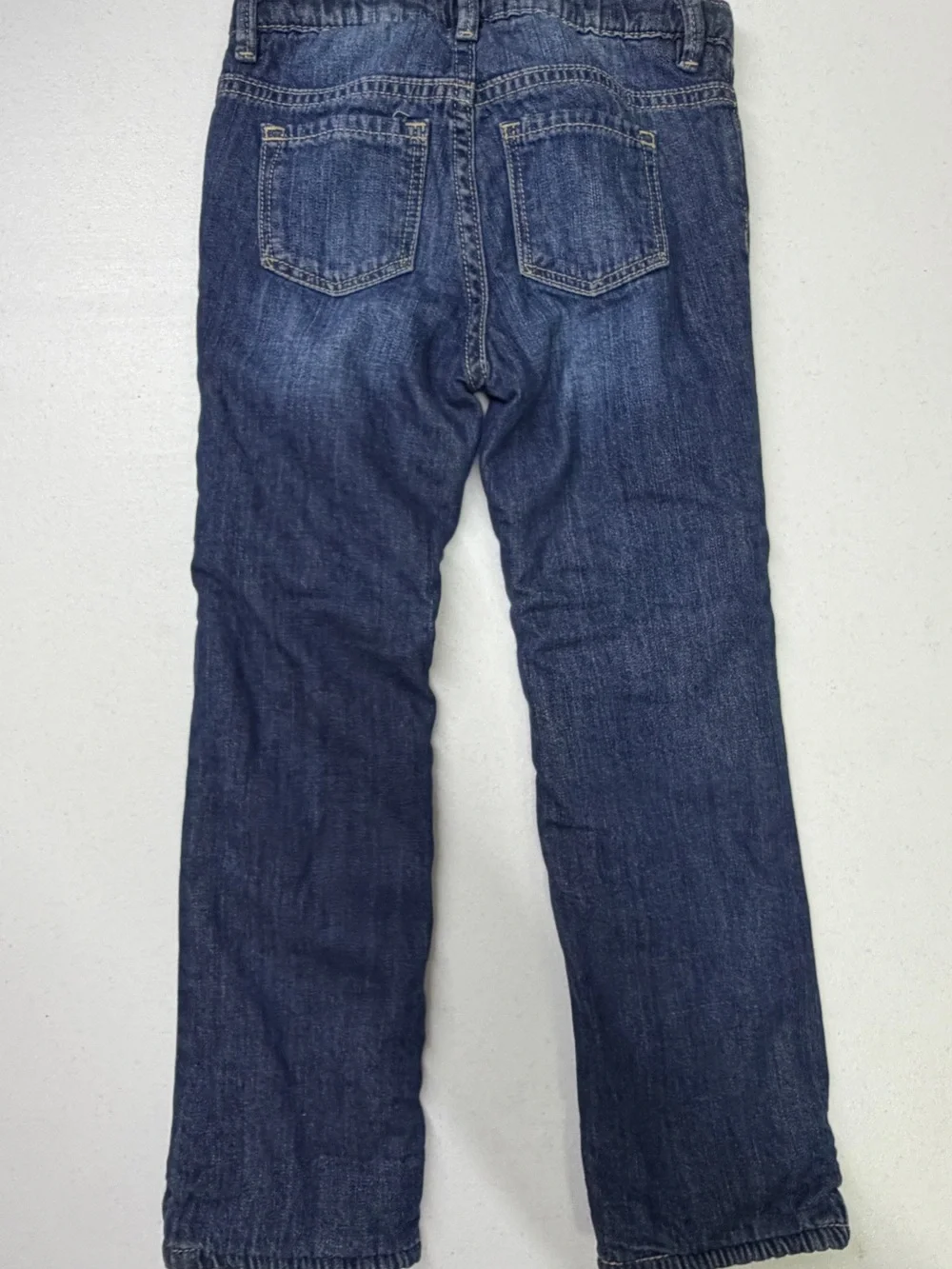 Baby Gap Kids Size 5 Fleece Lined Straight Fit Jeans Dark Wash Denim